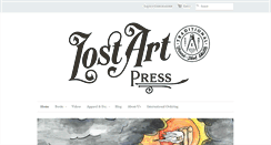 Desktop Screenshot of lostartpress.com