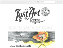 Tablet Screenshot of lostartpress.com